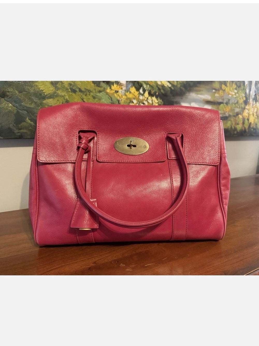 Mulberry Bayswater Pink Leather Bag Vintage